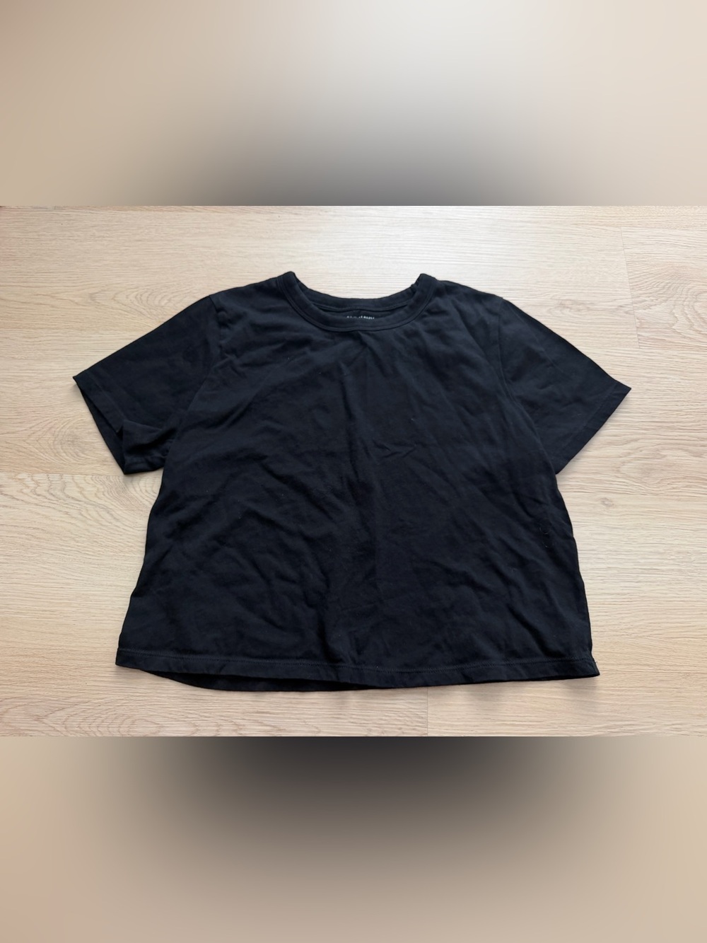 Old Navy Women's EveryWear Crew-Neck Cropped T-Shirt Black Size S